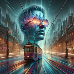  Holographic Dreams A surreal and dreamlike illustration of the