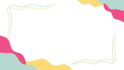 Colourful shape background with line vector