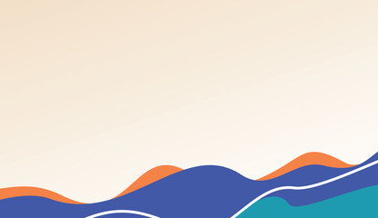 Colourful vector shape background with line