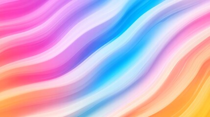 Obraz premium A colorful, rainbow-colored wave pattern. The colors are bright and vibrant, creating a sense of energy and excitement. The wave pattern is dynamic and fluid, giving the impression of movement