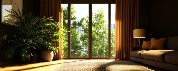 Fototapeta premium Advanced energy management systems in a sleek apartment