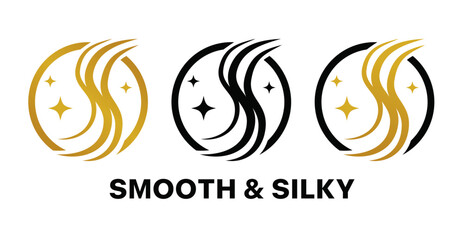 Smooth and silky design logo template illustration