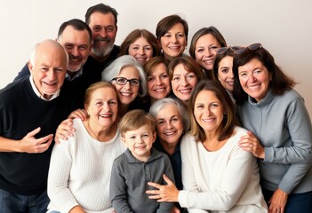 Multi Generational Family Portrait A large multi generational fa