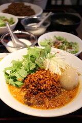 Chinese cuisine: dandan noodle soup