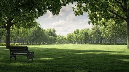 Tranquil park background with clear space for text or designs, ideal for nature-related projects and outdoor themes