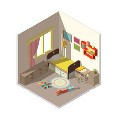 mock up posters in children room interior. Interior in scandinavian style. 3d rendering, 3d illustration