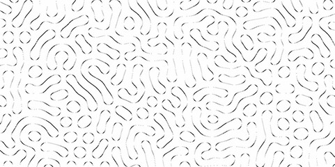 Abstract Turing organic wallpaper with background. Turing reaction diffusion monochrome seamless pattern with chaotic motion. Natural seamless line pattern. Linear design with biological shapes.