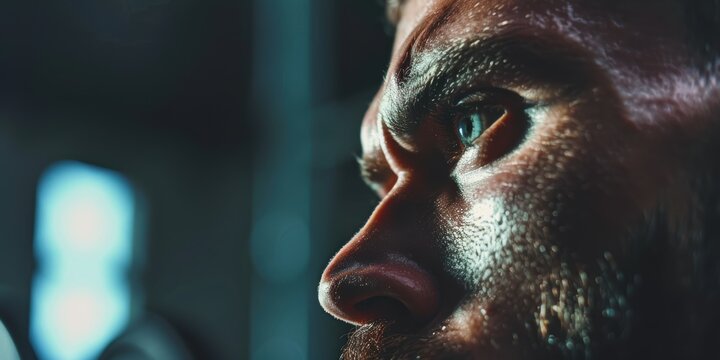 Fitness training and mental focus in the gym, emphasizing goals, commitment, and personal development. A man dedicating himself to physical improvement and athleticism