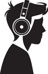 man with headphones