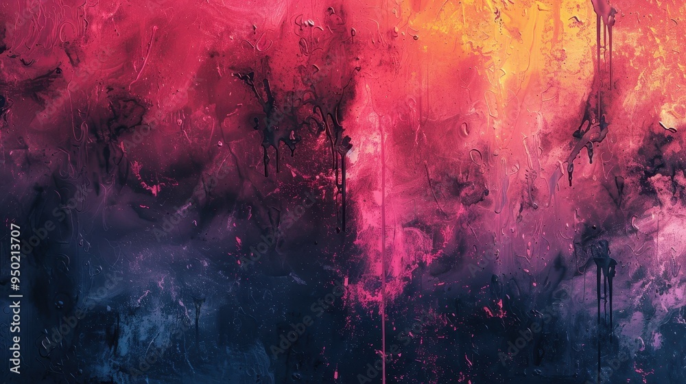 Poster abstract art featuring vibrant colors and textured patterns creating a dynamic visual experience