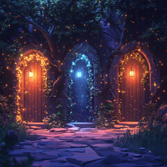 Obraz premium Enchanted Doors.