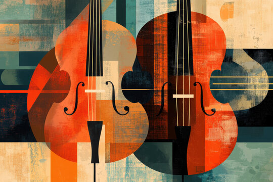 Cello Abstract Art.
