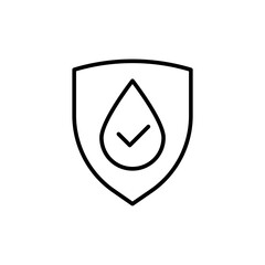 Fototapeta premium Waterproof outline icons, minimalist vector illustration ,simple transparent graphic element .Isolated on white background