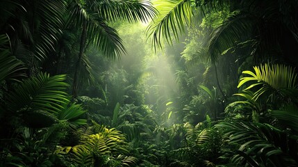 Tropical rainforest transforming into savanna due to climate change vibrant wildlife lush vegetation with stark contrast showing evolving ecosystems and shifting weather patterns