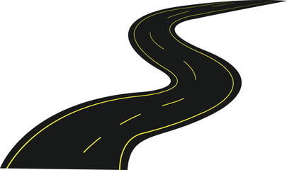 Bending Road Illustration