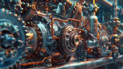 graphic illustration of gear image machine in logo form. mechanic service logo design concept. Engineer Logo Design	
