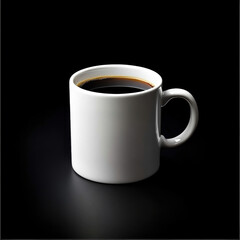 Coffee Mug Black Background.