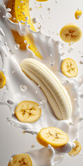 Banana Splash in Milk