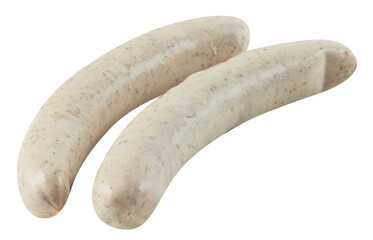 Seaweed sausage, 2 pieces cut out isolated transparent background