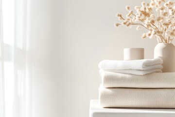 Modern Neutral Laundry Basket - Sleek Design with Textured Fabric and Minimalist Storage