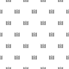 Gate icon seamless pattern on a white background