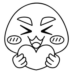 Love Face Emoji Line