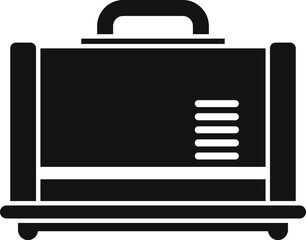 Obraz premium Black icon of an inverter welding machine standing on a surface