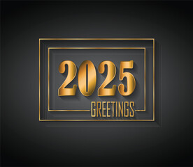 2025 Happy New Year background.