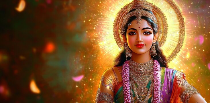 illustration of indian ancient Goddess Lalita