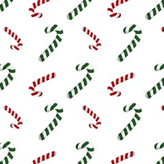 Red and green candy cane raster repeating pattern