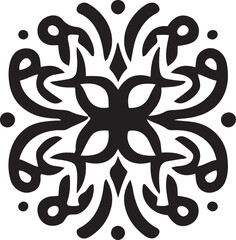 Elegant Floral Ornament, Flower mandala Stencil doodles sketch art illustration, Outline, Oriental, Decorative pattern seamless silhouette design white background