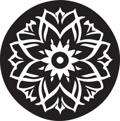 Elegant Floral Ornament, Flower mandala Stencil doodles sketch art illustration, Outline, Oriental, Decorative pattern seamless silhouette design white background