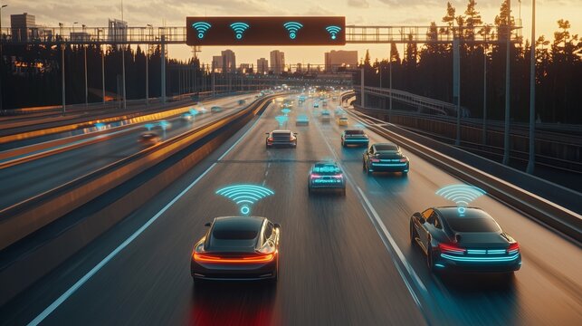 autonomous vehicle using V2X technology	