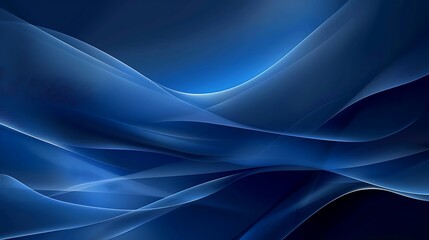 Fototapeta premium Blue abstract futuristic background for wallpaper design, with smooth lines and a digital feel, creating a modern and sleek look