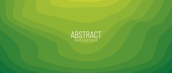 abstract green banner background with dynamic line wave. vector illustration