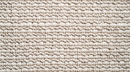 Close-up texture of natural woven beige rug.