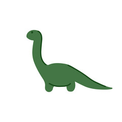 Dinosaur toy for children in flat style. Vector illustration isolated on a white background.