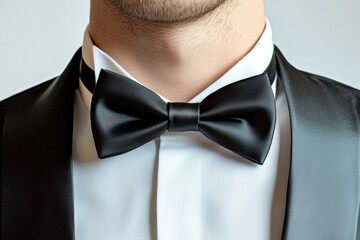 man in suit and bowtie - cut out image isolated od wife