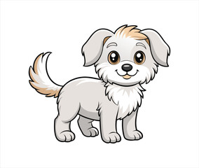 A cute Dog silhouette vector