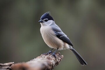 Obraz premium Canada jay bird blurry nature background, Ai Generated