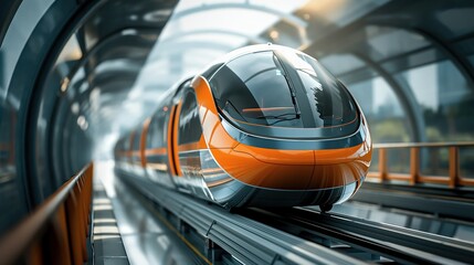 Futuristic High-Speed Train Design