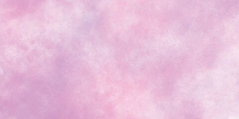 vintage pink or purple abstract background with soft clouds, Soft Pink grunge watercolor texture on pink or purple canvas, Stain artistic hand painted texture of pink, pastel hand painted watercolor.