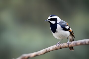Batis bird blurry nature background, Ai Generated