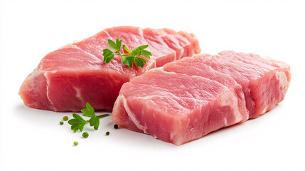 Fototapeta premium Fresh Raw Pork Chops with Parsley and Peppercorns