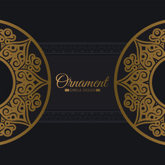 Luxury gold border pattern background