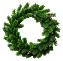 PNG Festive evergreen holiday wreath