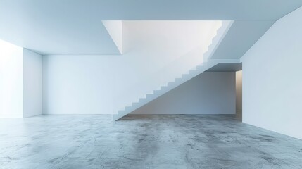 Obraz premium Empty space in white architecture