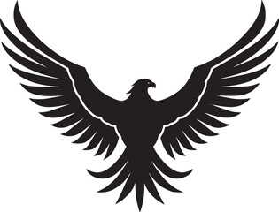 Obraz premium Soaring Eagle: A Powerful Vintage-Style Vector Illustration