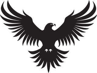 Obraz premium Soaring Eagle: A Powerful Vintage-Style Vector Illustration