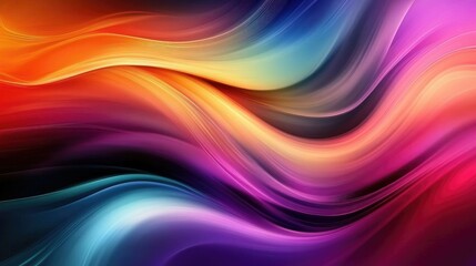 Obraz premium Dynamic waves of vibrant abstract colors